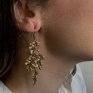 Stella & Dot Gold Chandelier Earrings